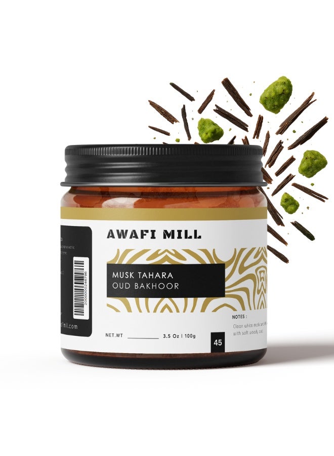 AWAFI MILL Musk Tahara Incense Blend 100g (3.5 oz) | White Musk–Floral Accord for Charcoal & Bakhoor Burners | Clean Powdery, Soft Musky Aroma | Loose Blend - Image 1